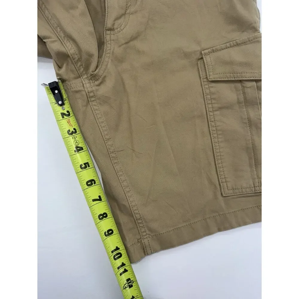 Carhartt Cargo Shorts Mens 32 Khaki Relaxed Fit Workwear Stretch 11in Inseam